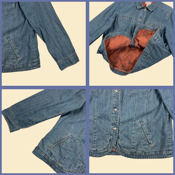 Vintage 90s denim jacket by J. Jill Denim, vintage size LT Tall jean jacket - Picture 2 of 6